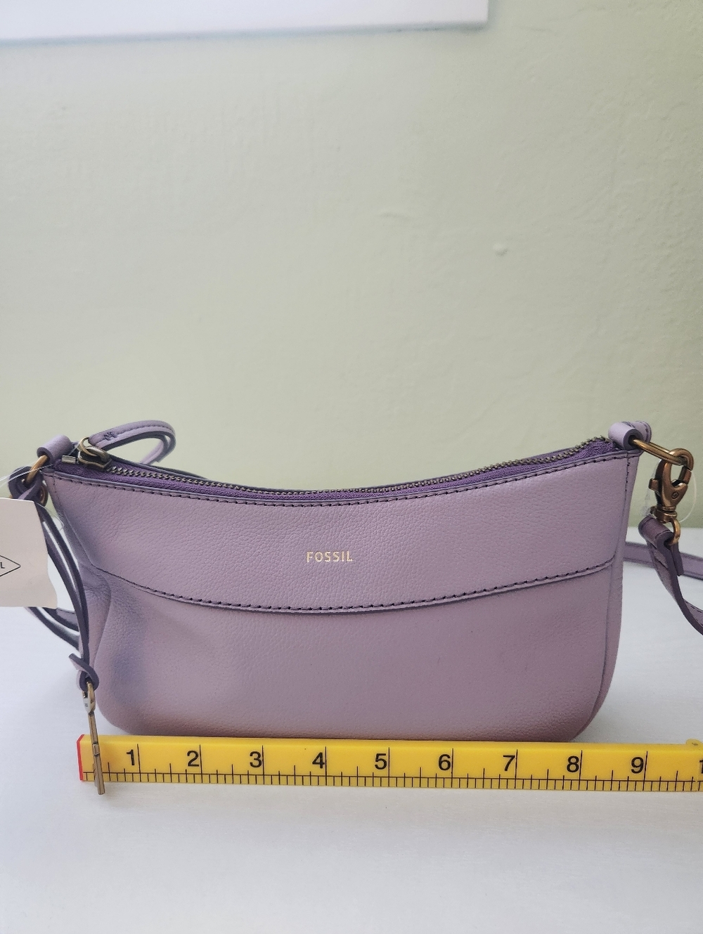 NWT Fossil Lavender Leather Crossbody Or Shoulder Purse - Picture 4 of 9